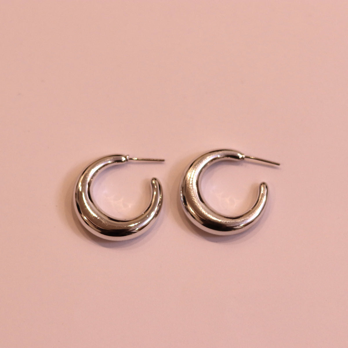 Serene Silver Hoops - Stainless Steel | Silver