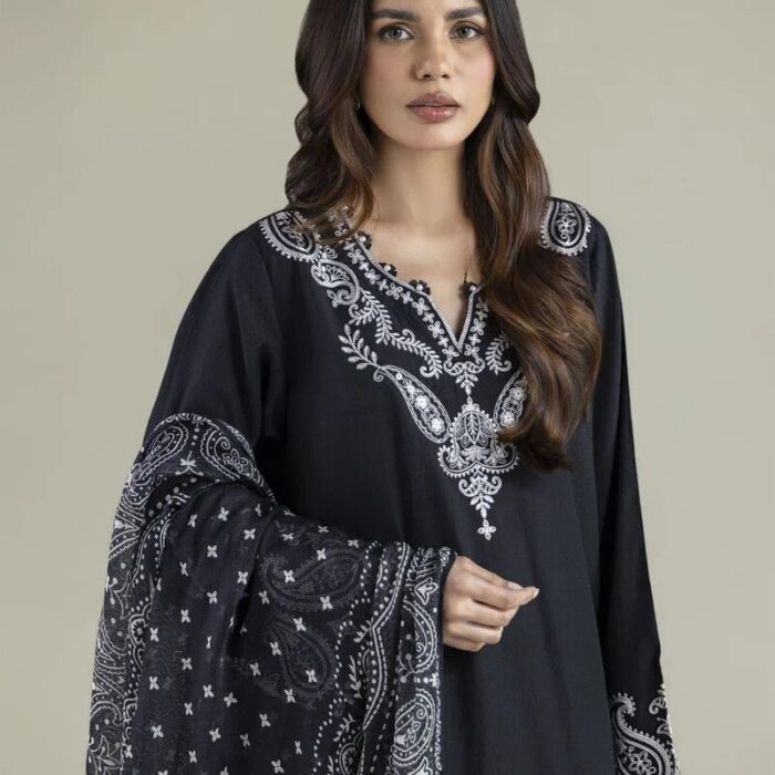 3-Piece Cambric embroidered