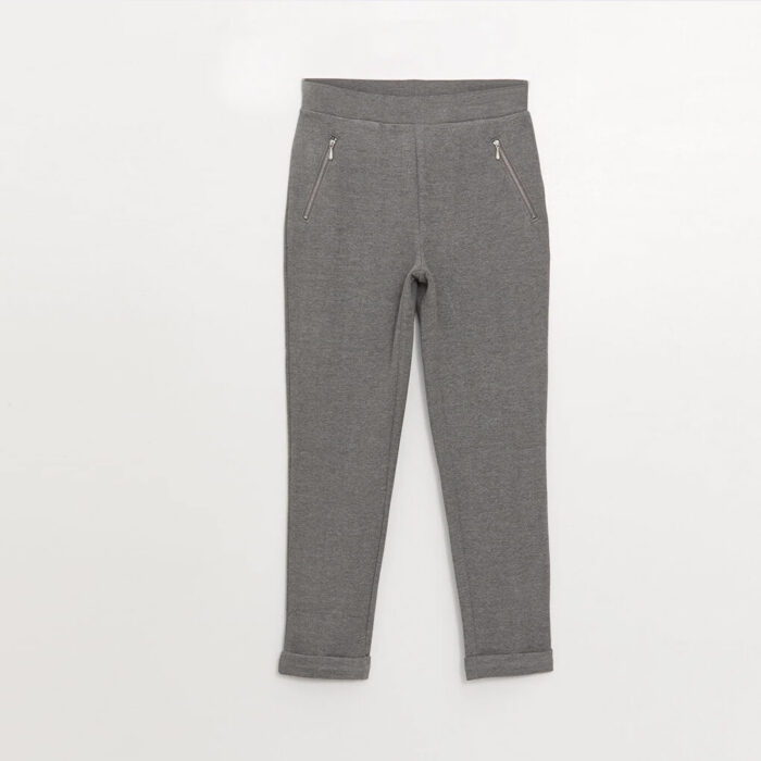 Basic Women's Elastic Waist Straight Sweatpants